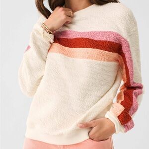 Faherty Vista Stripe Pullover NWT